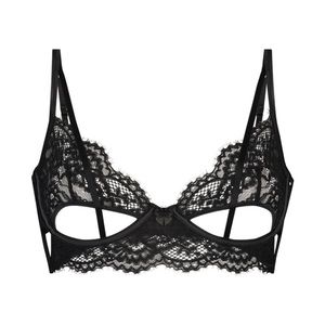 NWT Hunkemoller Eve Non-Padded Longline Underwired Bra - Black 38D